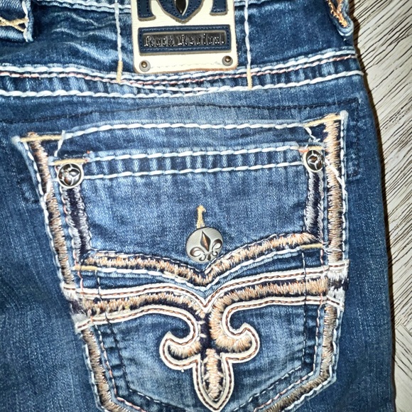 Rock Revival Cace Dark Blue Bootcut Jeans - Picture 7 of 14